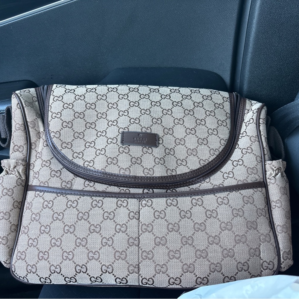Gucci Beige and Brown Monogram Bag